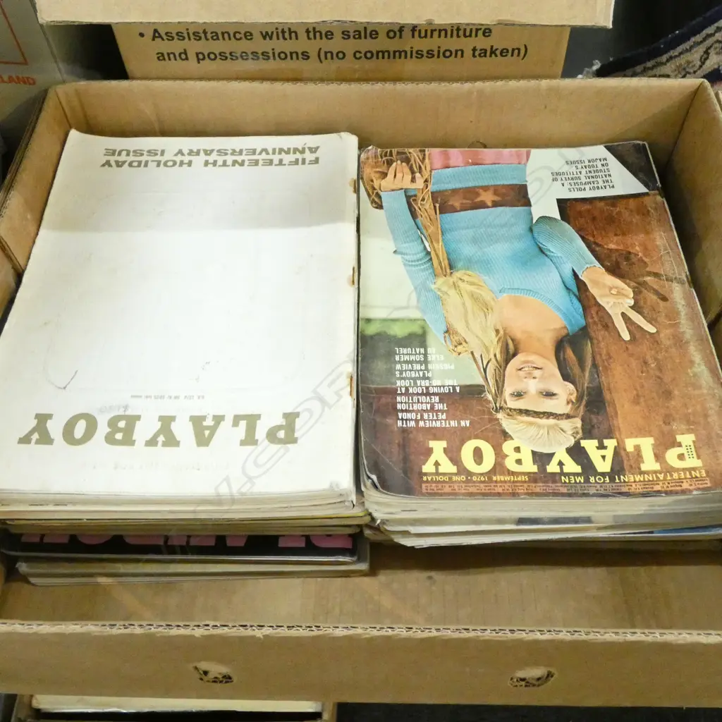 LARGE BUNDLE OF PLAYBOY MAGAZINES 1960s & 1970-71 Image 1++
