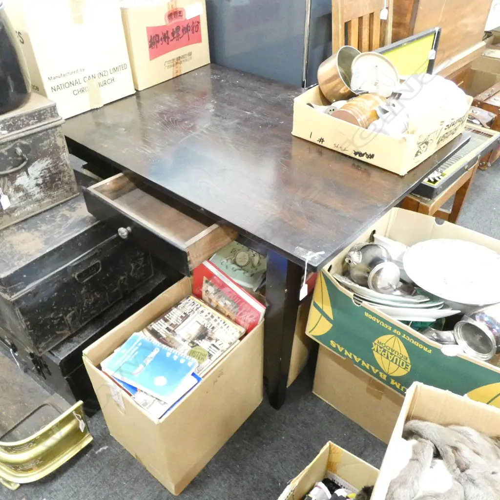 2 DRAWER WOODEN COUNTRY STYLE DINING TABLE H. 700 L. 1500 Image 1++