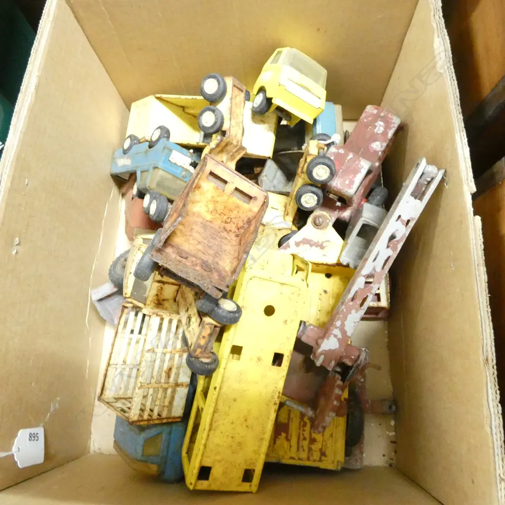 BOX OF TOY TRUCKS Image 1++