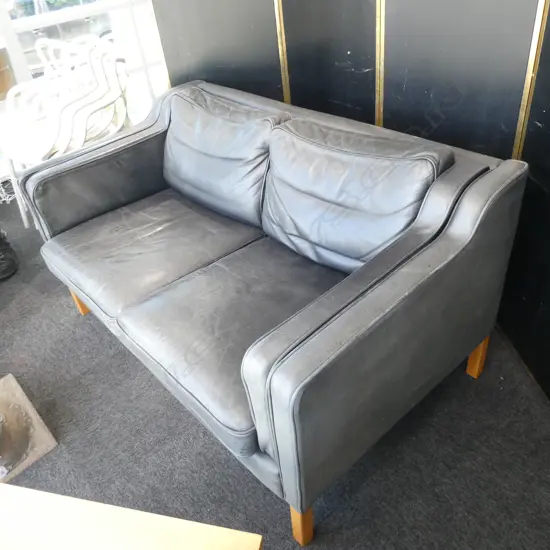 LEATHER SOFA...