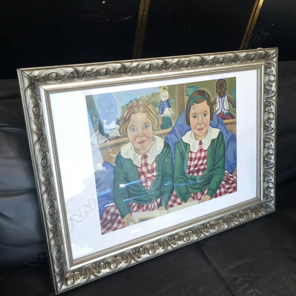 RITA ANGUS PRINT 'FAY AND JANE BIRKINSHAW' TE PAPA EDITION, 335x430mm Image 1++