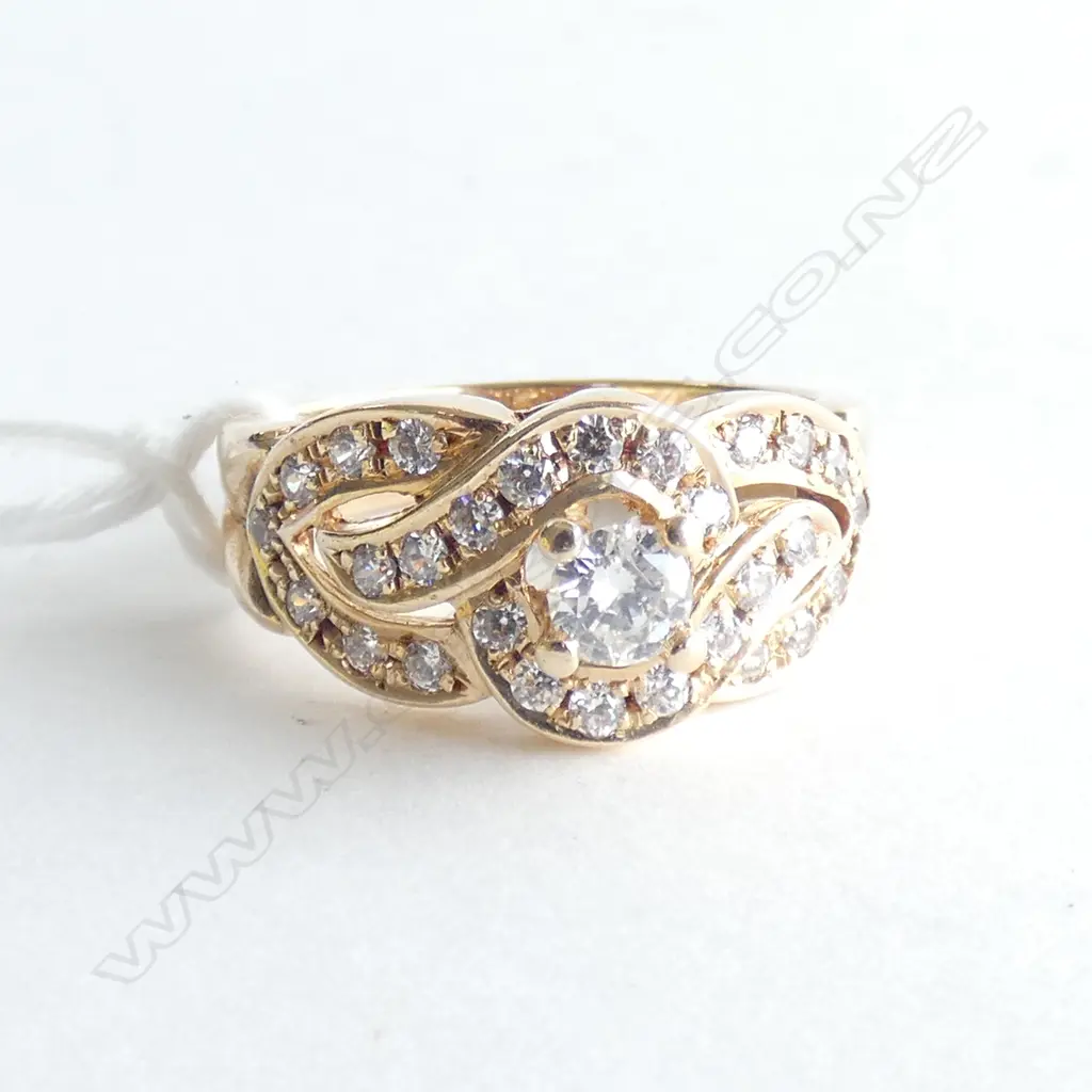 DIAMOND AND CZ DRESS RING Image 1++