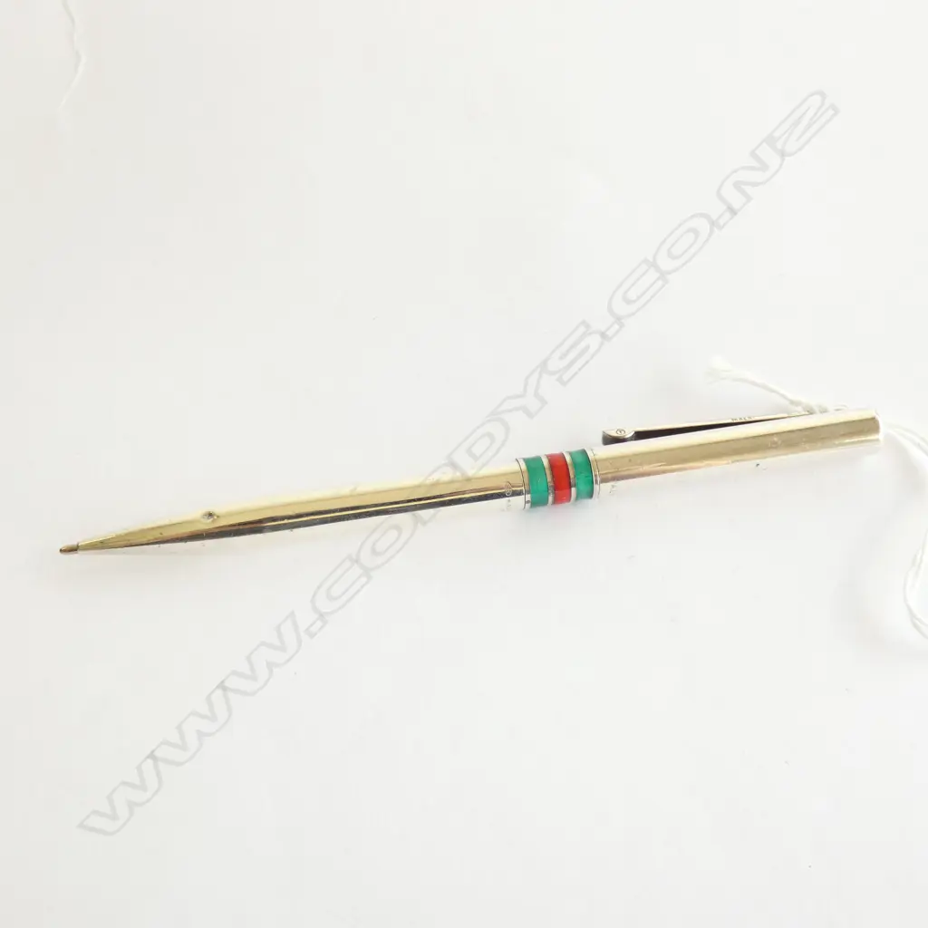 GUCCI ST. SILVER BALLPOINT PEN GUCCI STAMP & .925 CIRCA 1970 Image 1++