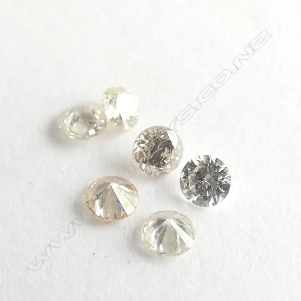 LOOSE DIAMONDS 6X 0.06CT ROUND Image 1++