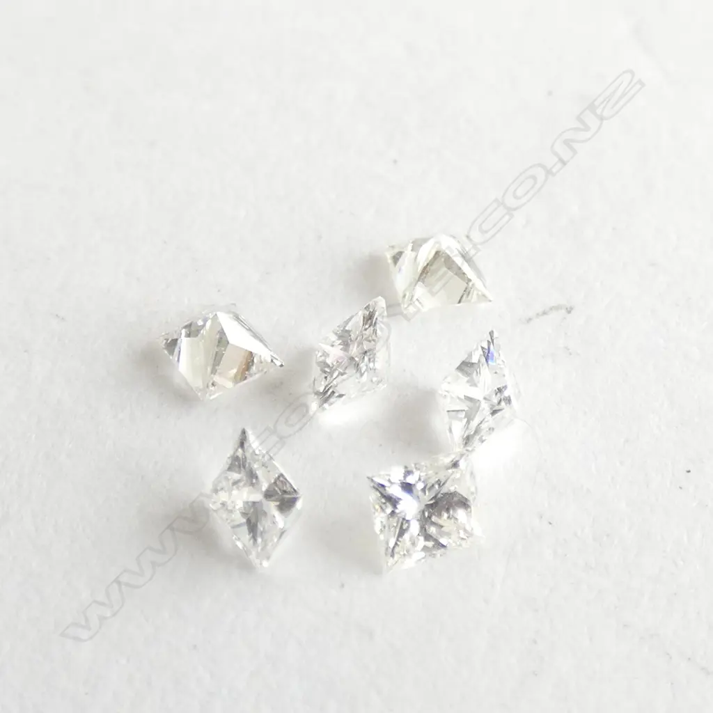 LOOSE DIAMONDS 6X 0.08CT PRINCESS CUT Image 1++