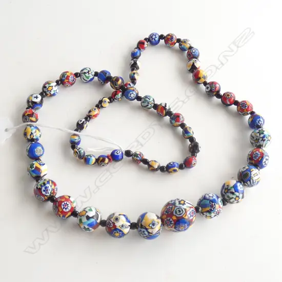 ESTATE VENETIAN MILLEFIORI BEAD NECKLACE