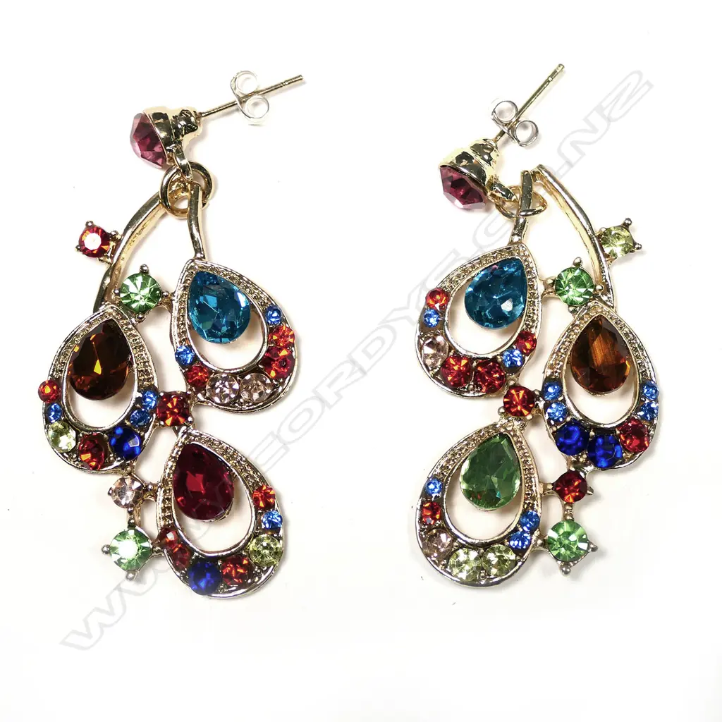 SPECTACULAR PEACOCK NECKLACE AND EARRINGS Image 1++