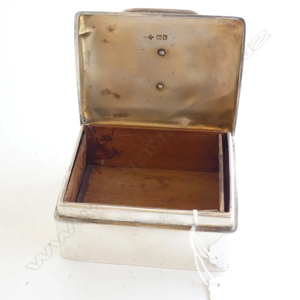 1914 LONDON. SILVER BOX 'BEDFORDSHIRE' REGIMENTAL CREST Image 1++