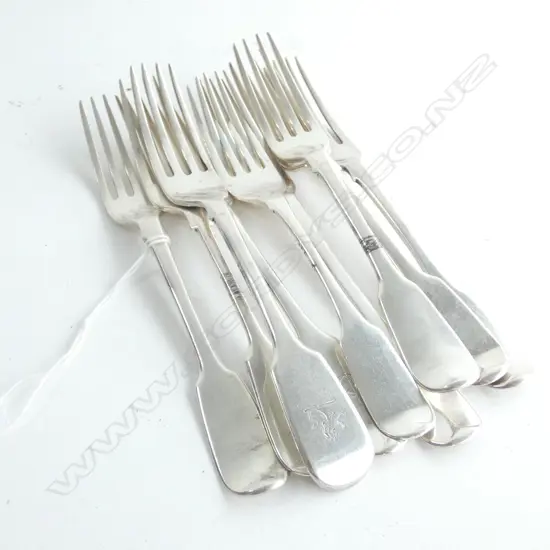 Nine assorted 19th and early 20thC silver dessert forks