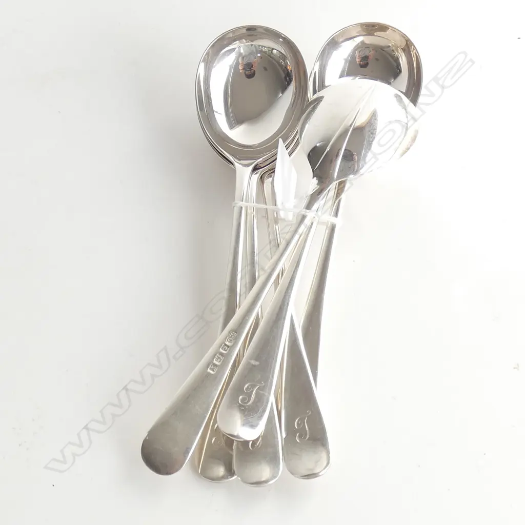 6 SILVER SOUP SPOONS B'HAM 1922 474 GRAMS Image 1++