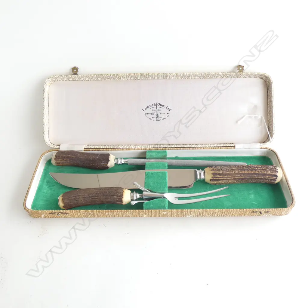 LATHAM AND OWEN CASED CARVING SET L 400 MM Image 1++