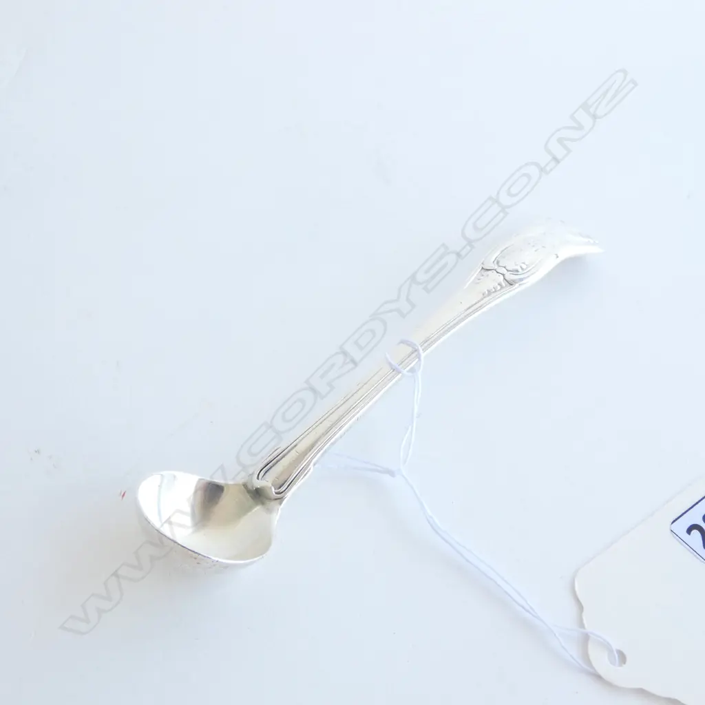SMALL GEO. IV SILVER CREAM LADLE, KING'S PATTERN, LONDON 1827. 30gm Image 1++