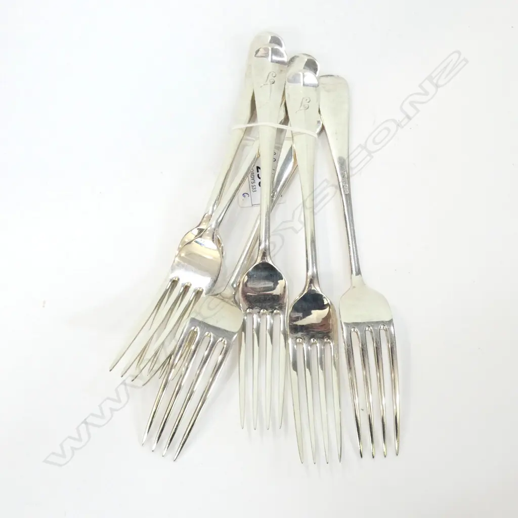 6 SILVER DINNER FORKS B'HAM 1922 431 GRAMS Image 1++
