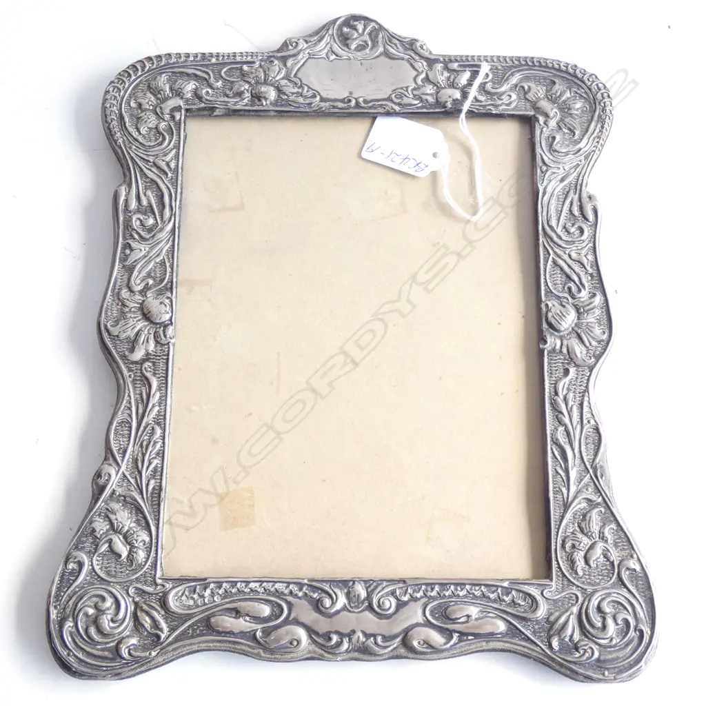 (19554) ART NOUVEAU SILVER PHOTO FRAME BIRM. 1906 Image 1++