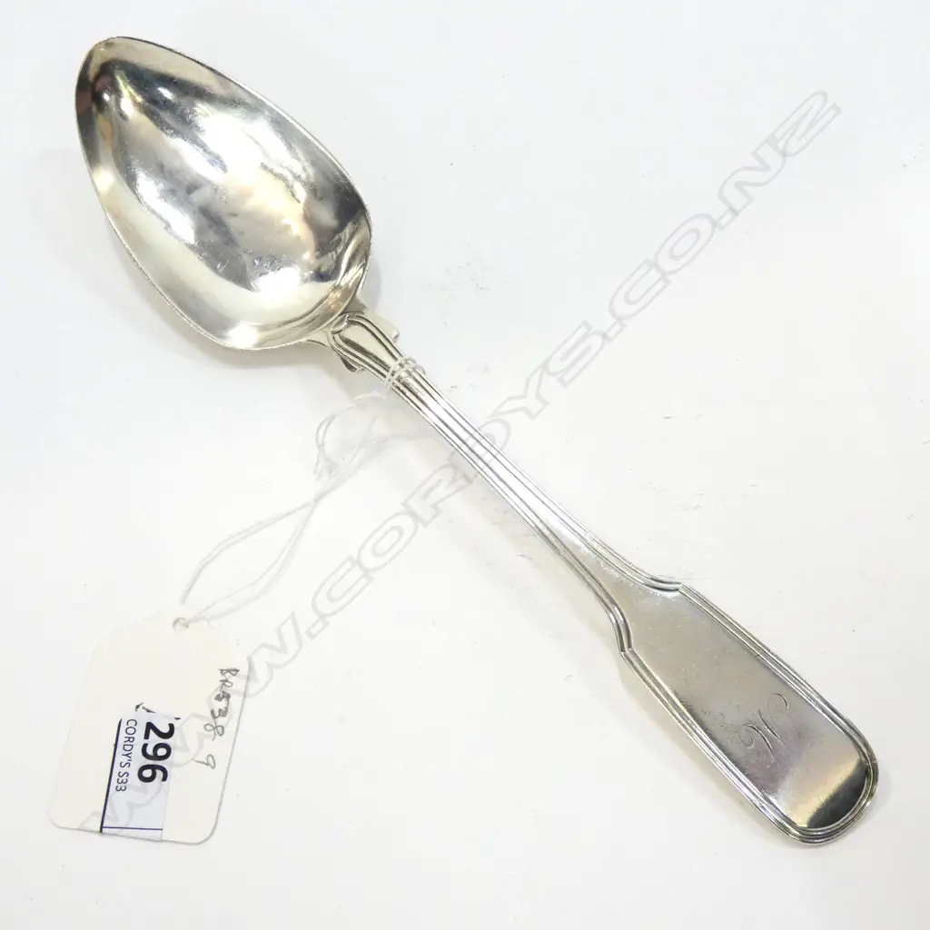 GEO III SILVER SERVING SPOON, FIDDLE & THREAD PATTERN, by SOLOMON HOUGHAM , LONODN 1806. 75gm  Image 1++
