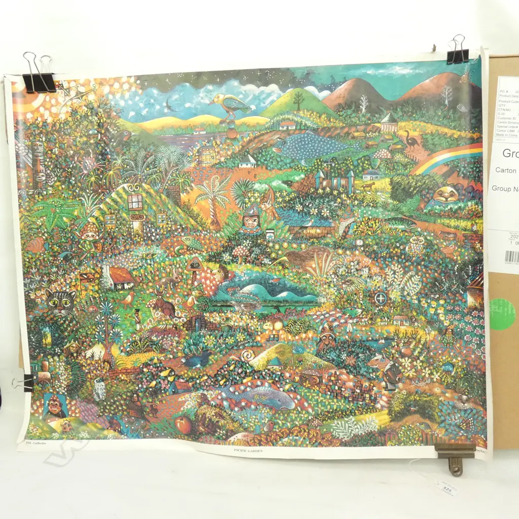 2 ALAN TAYLOR PACIFIC GARDEN POSTERS A/F H 630 MM Image 1++