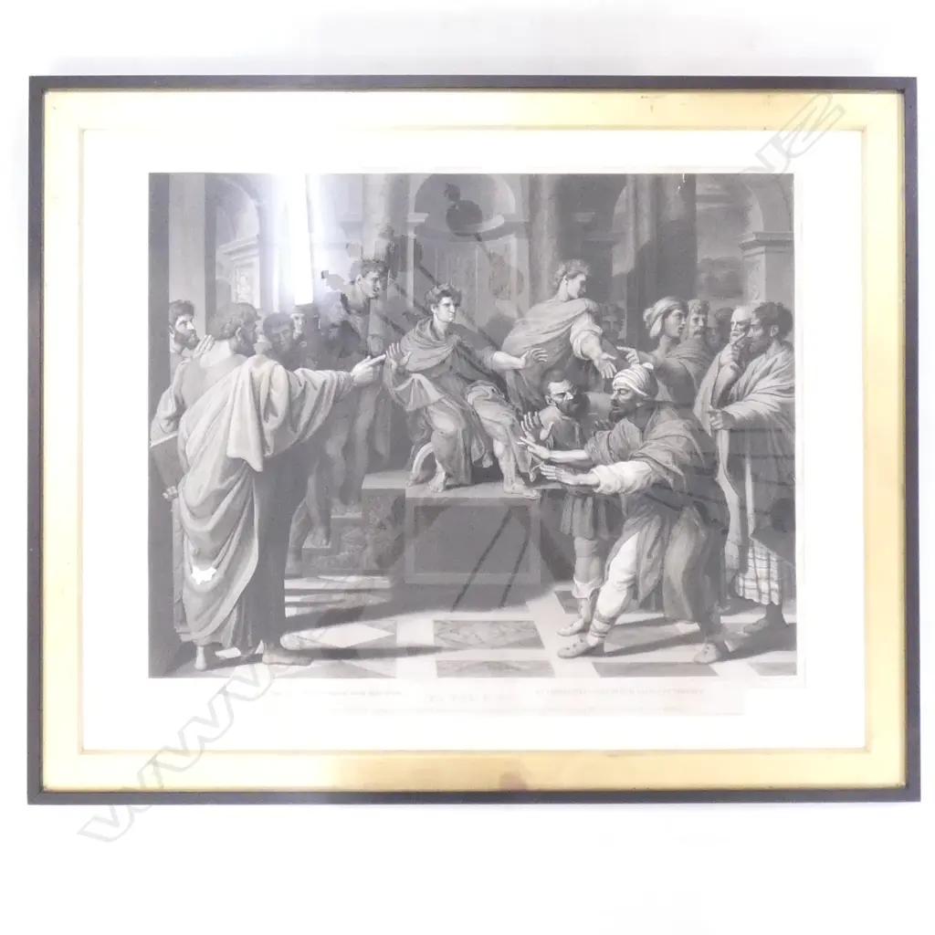 T. HOLLOWAY LITHOGRAPH 'TO THE KING' 515x620mm Image 1++