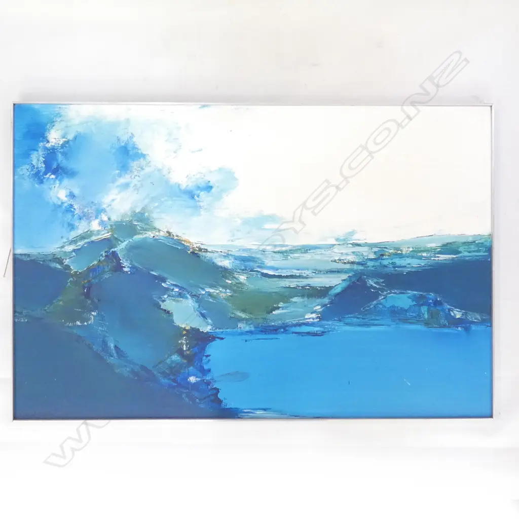 MARGARET WOOLLEY 'BLUE COASTLINE' 1976 585x890mm Image 1++