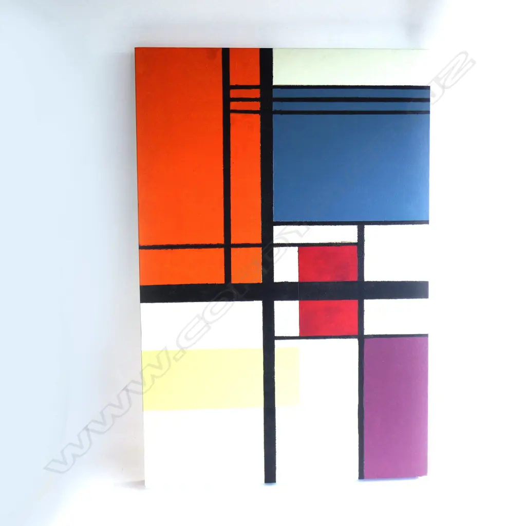 MONDRIAN STYLE ARTWORK 910x610mm Image 1++