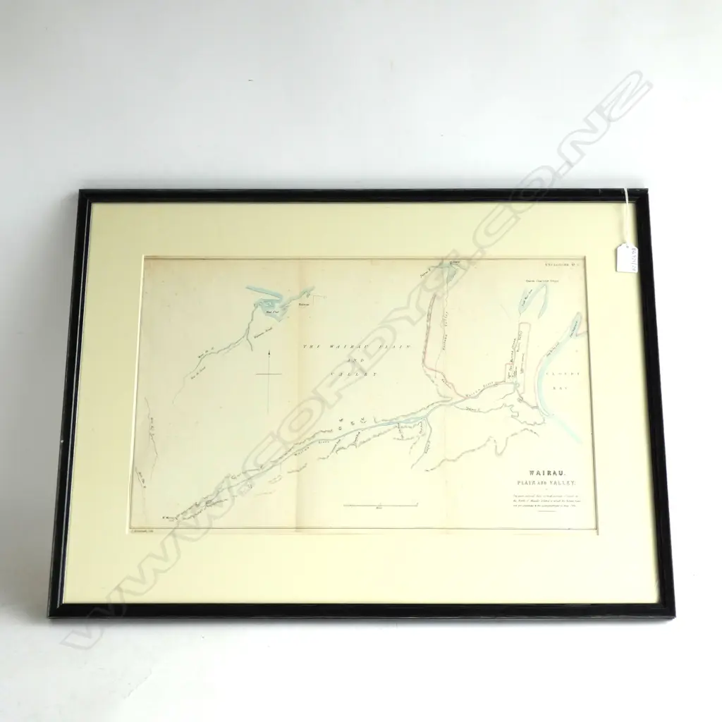  WAIRAU PLAIN AND VALLEY. HAND COLOURED LITHOGRAPH FROM OFFICIAL DOCS BY J. ARROWSMITH Image 1++