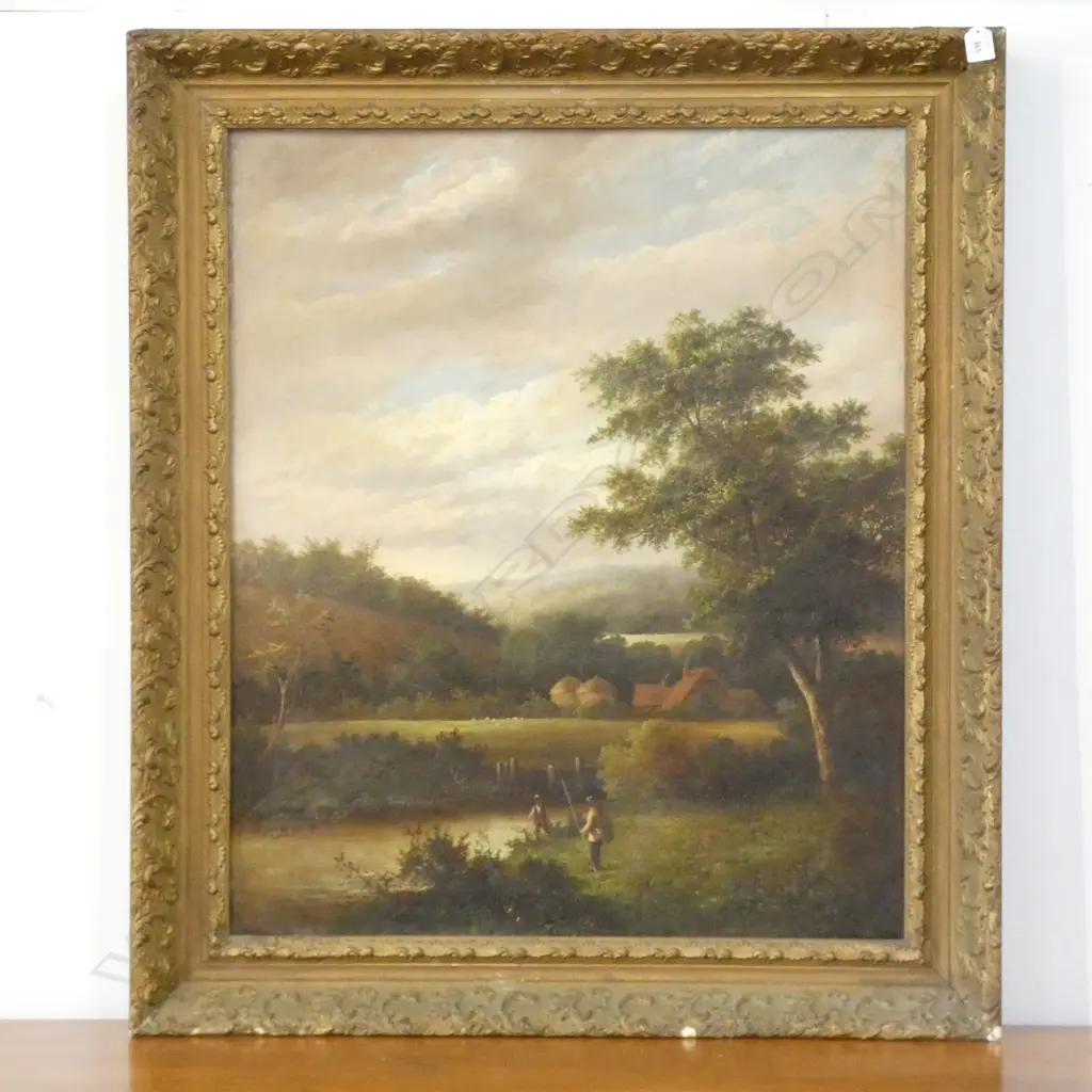 W. P. LARA 19thC LANDSCAPE OIL GILT FRAME 750x625mm Image 1++