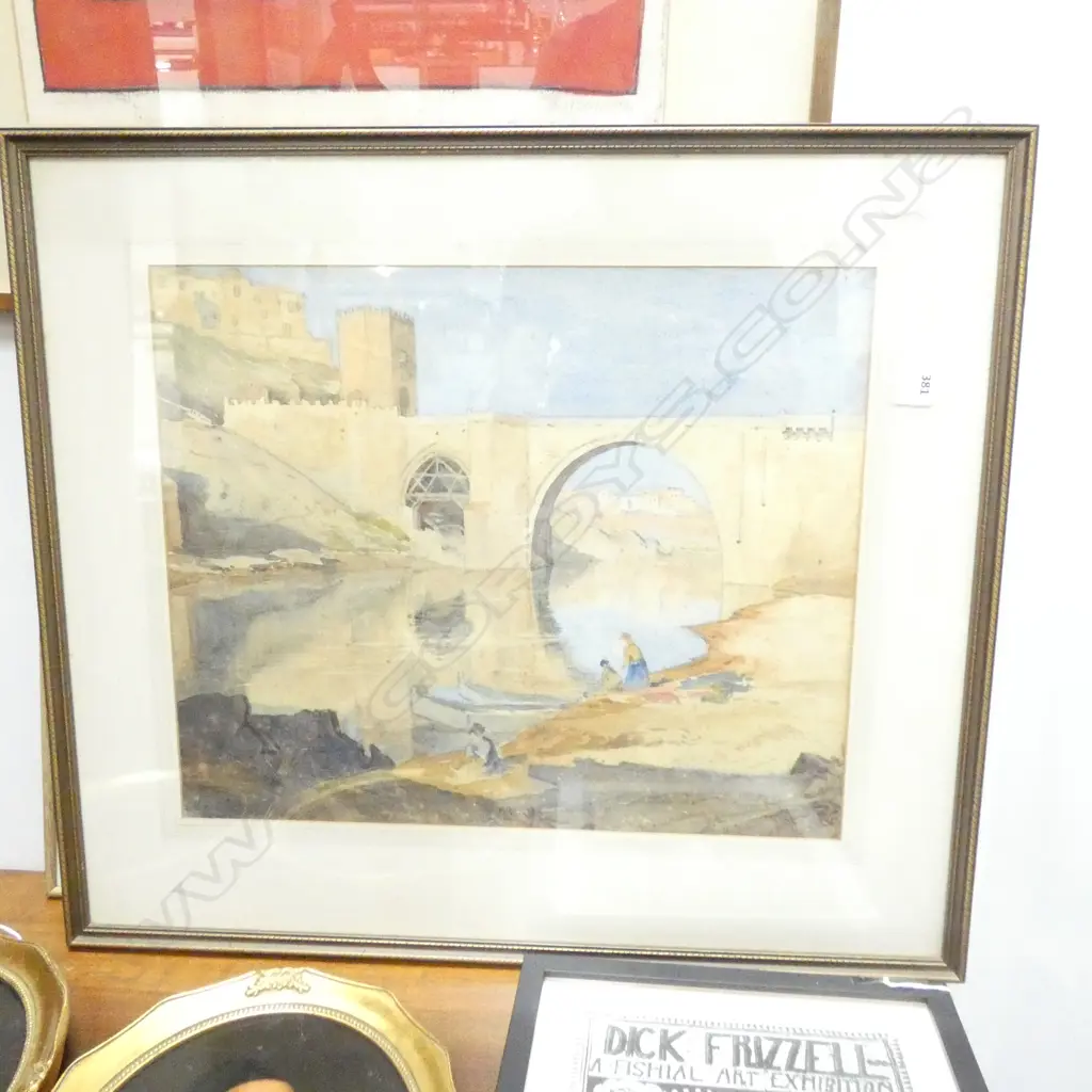 A BAXTER W/COLOUR RIVER SCENE FOXING 360 X 450 MM Image 1++