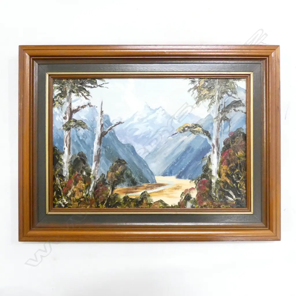 PETER LONG OIL ON BOARD ROUTEBURN TRACK 390 X 260 MM Image 1++
