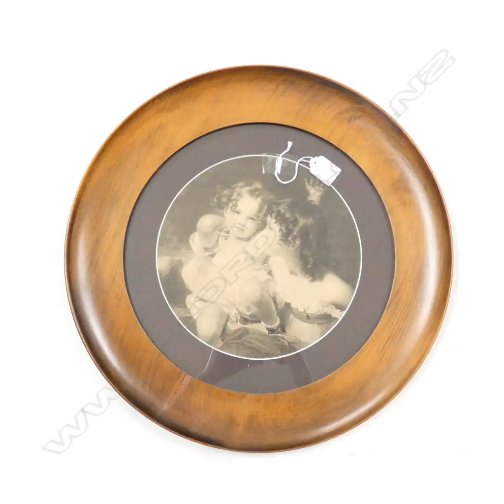 CIRCULAR FRAMED MEZZOTINT D 440MM Image 1++