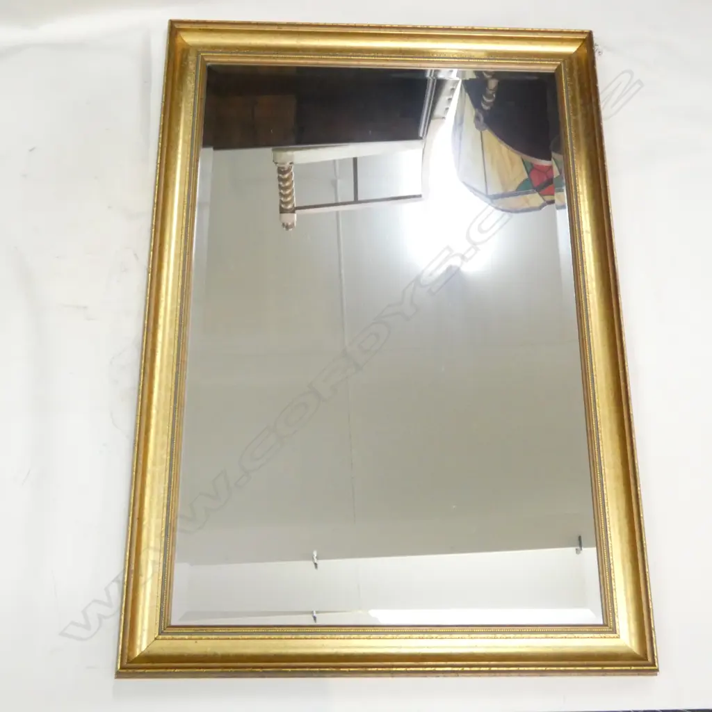 GILT FRAMED BEVELLED MIRROR 700x1010mm Image 1++