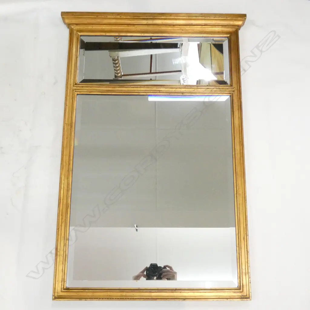GILT FRAMED BEVELLED ITALIAN MIRROR 910x615mm Image 1++