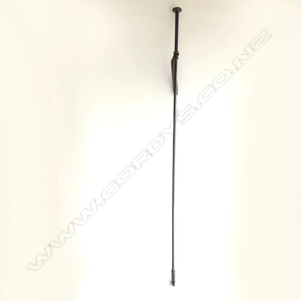 LEATHER RIDING WHIP IN DUST BAG L.1065mm Image 1++