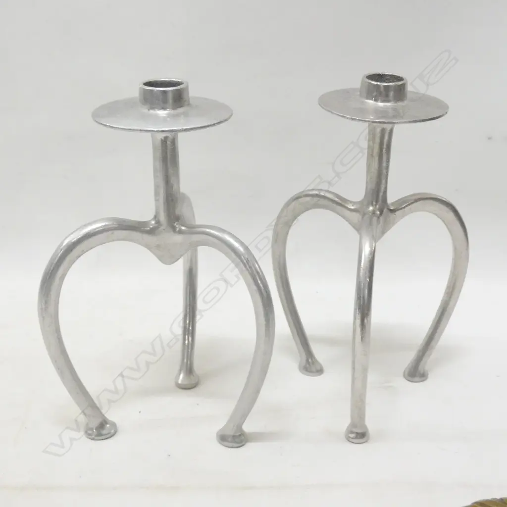 2 STEPHENE RONDEL CANDLESTICKS H.215mm Image 1++