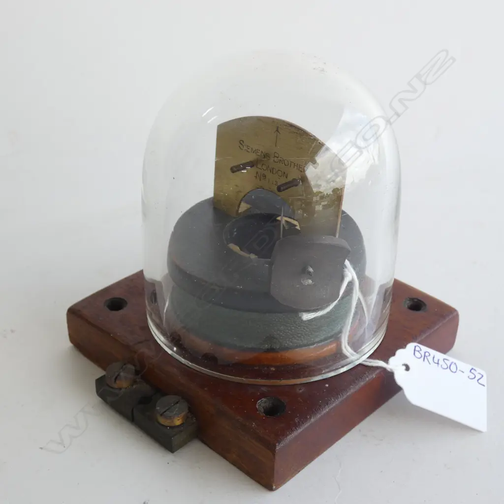 (19573) GLASS DOME COVERED SIEMANS BROTHERS (LONDON) NO. 113 PART H. 130MM Image 1++