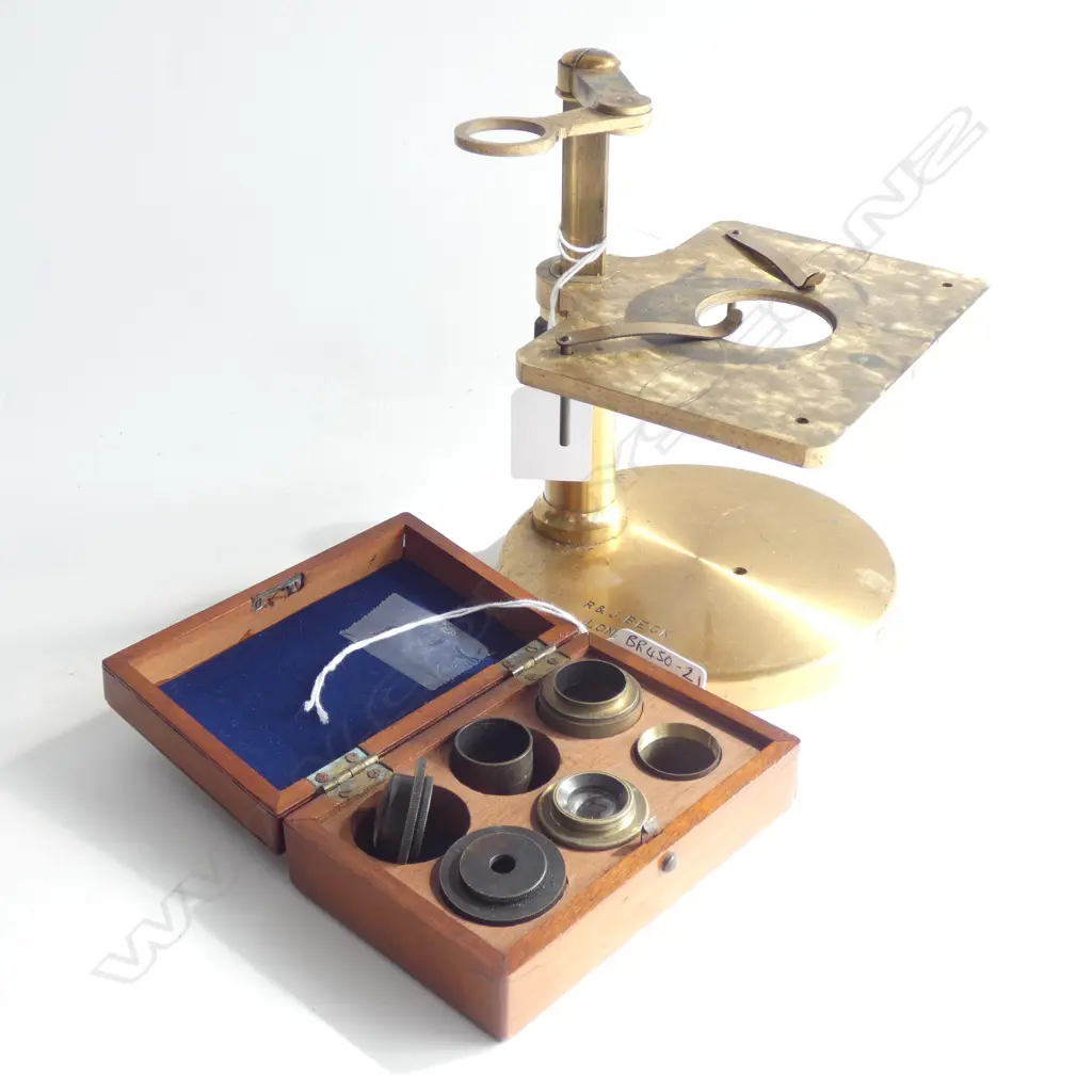 (19577) OLD BRASS DISSECTING STAND & BOX ASSOCIATED INSTRUMENTS Image 1++