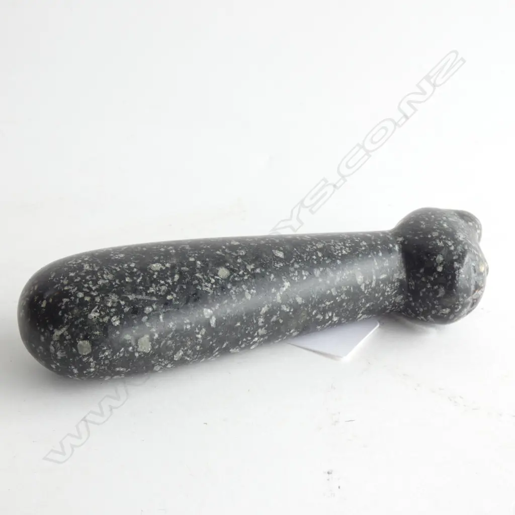 PACIFIC PESTLE, 180mm, ZOOPOMORPHIC HEAD, CONGLOMERATE STONE UNKNOWN, Image 1++