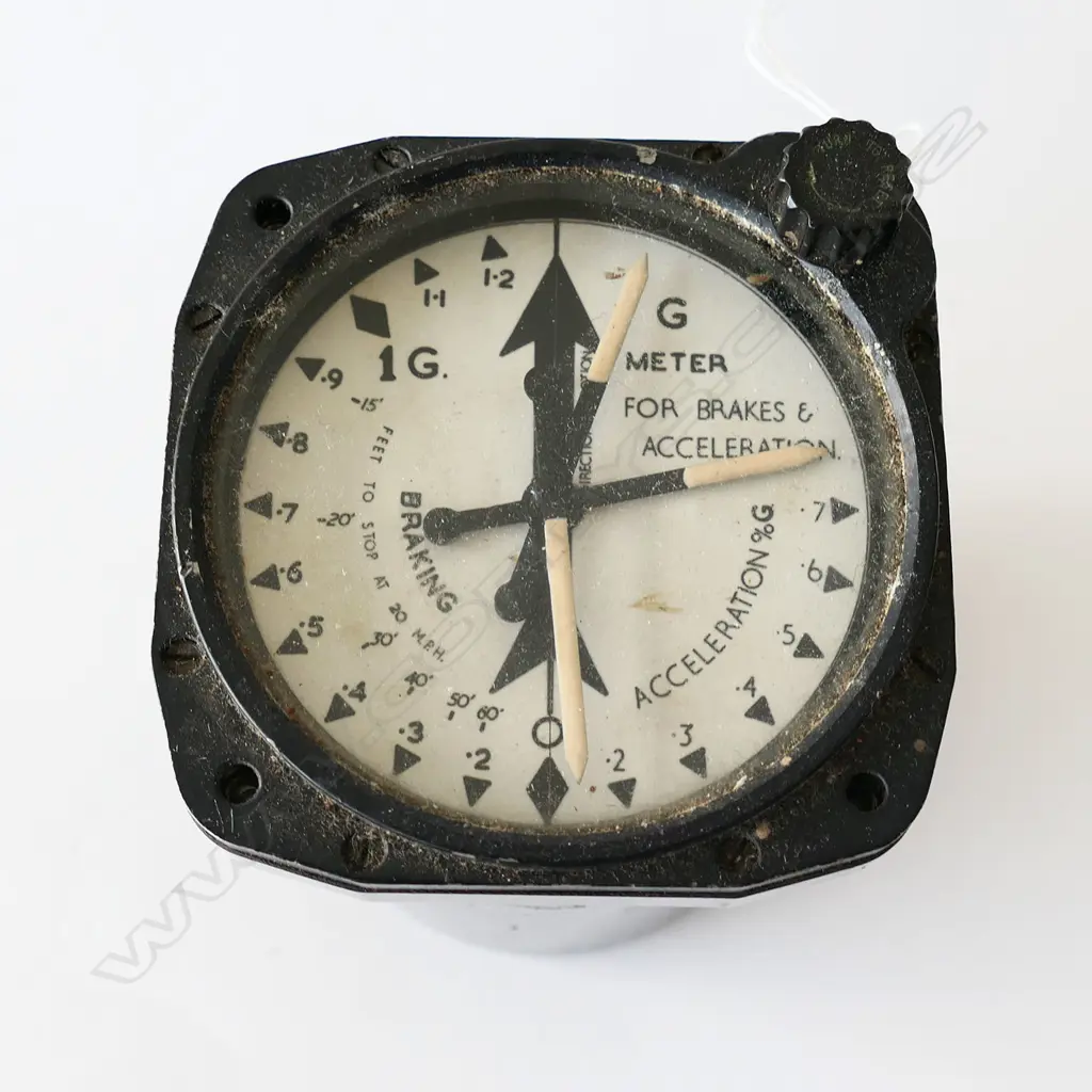 VINTAGE BRAKE & ACCELERATION METER, H. 125MM Image 1++