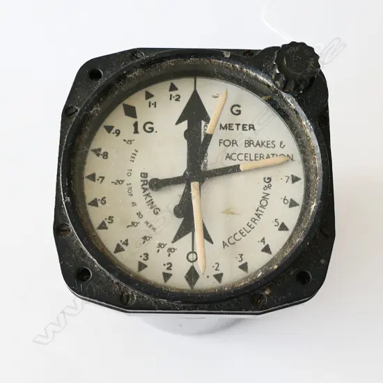 VINTAGE BRAKE & ACCELERATION METER, H. 125MM