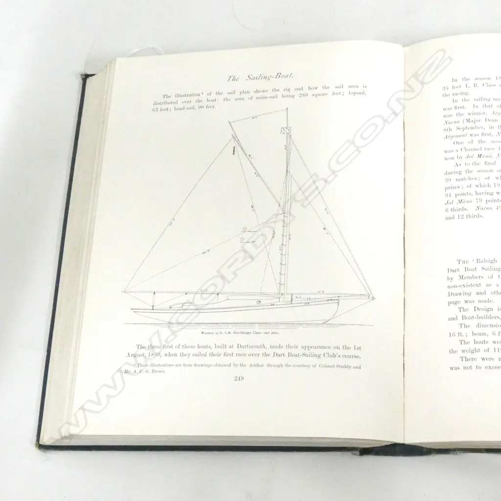 BOOK; 'THE SAILING BOAT' BY H. C. FOLKARD C.1906 Image 1++