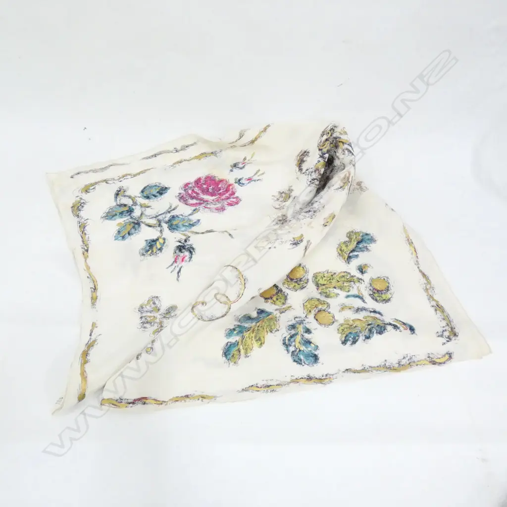 E.R. CORONATION SILK SCARF BY OLIVER MESSEL  Image 1++