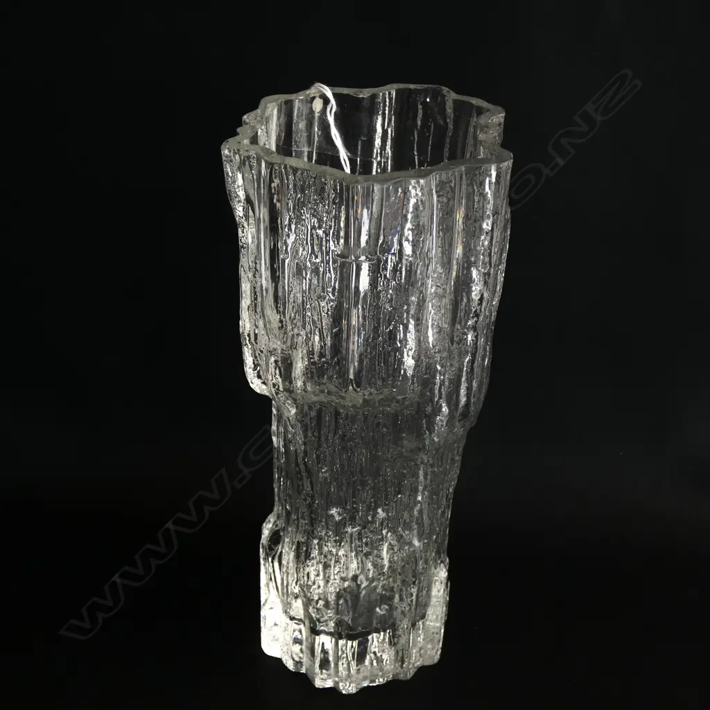 SIGNED TAPIO WIRKKKALA FOR LITTALA FINLAND ICICLE VASE H.235mm a.f Image 1++