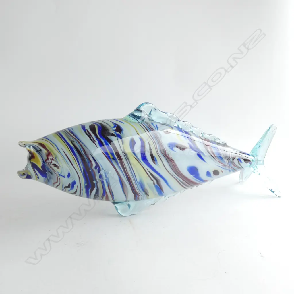 LARGE BLUE MURANO FISH L.490mm Image 1++