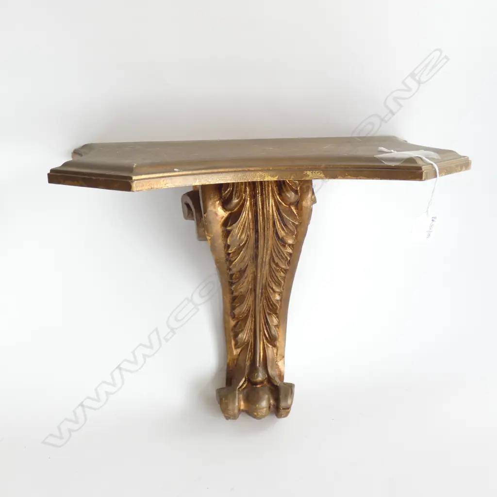 GILT SCROLL WALL SHELF H.330mm Image 1++