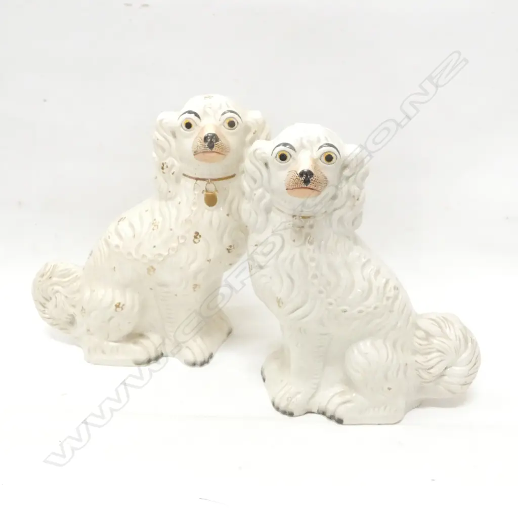 PR OF LARGE STAFFORDSHIRE SPANIELS H 330 MM Image 1++