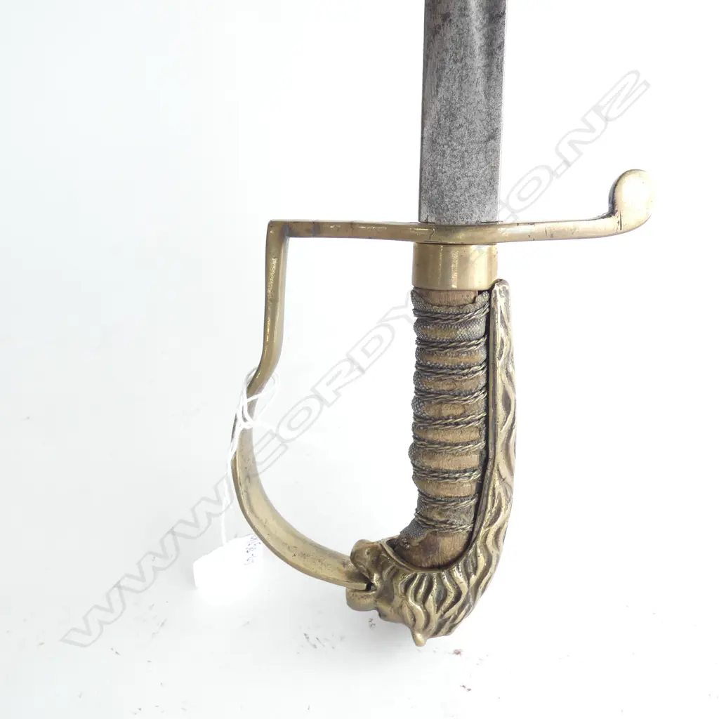 CONTINENTAL MILITARY/DRESS SWORD - BRASS HANDLE AF 875mm Image 1++