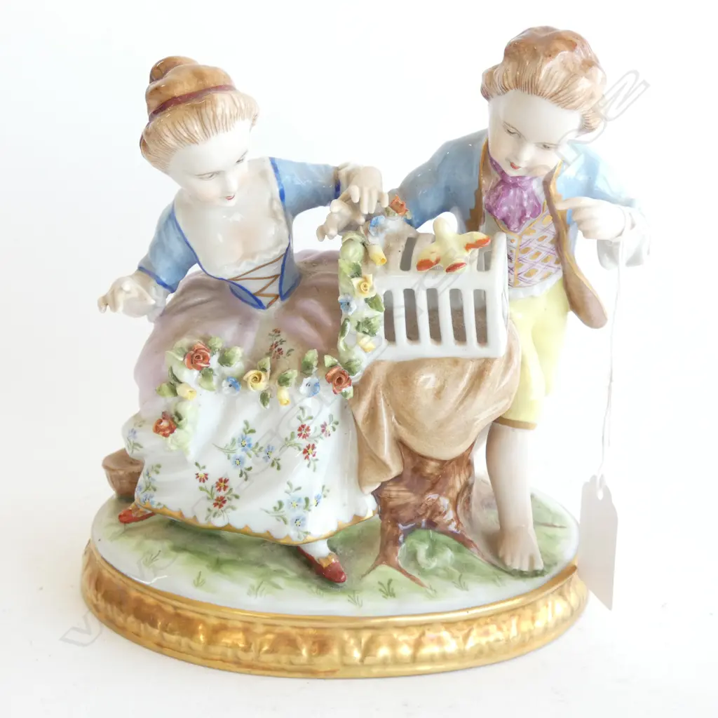 20thC GERMAN UNTER WEISS BACH PORCELAIN FIGURE GROUP Image 1++