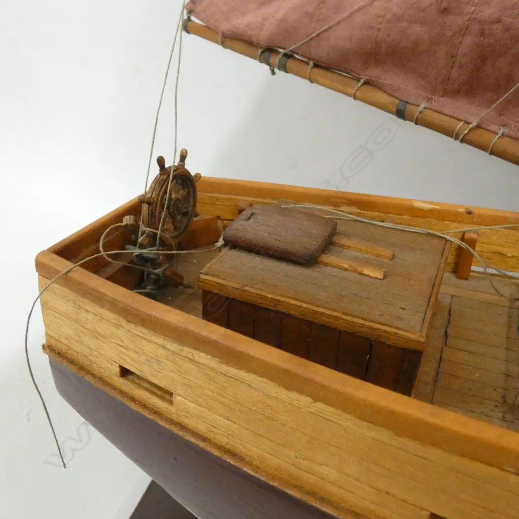 SCRATCH BUILT MODEL TRADING CUTTER BOAT C.1830 H.760mm Image 1++