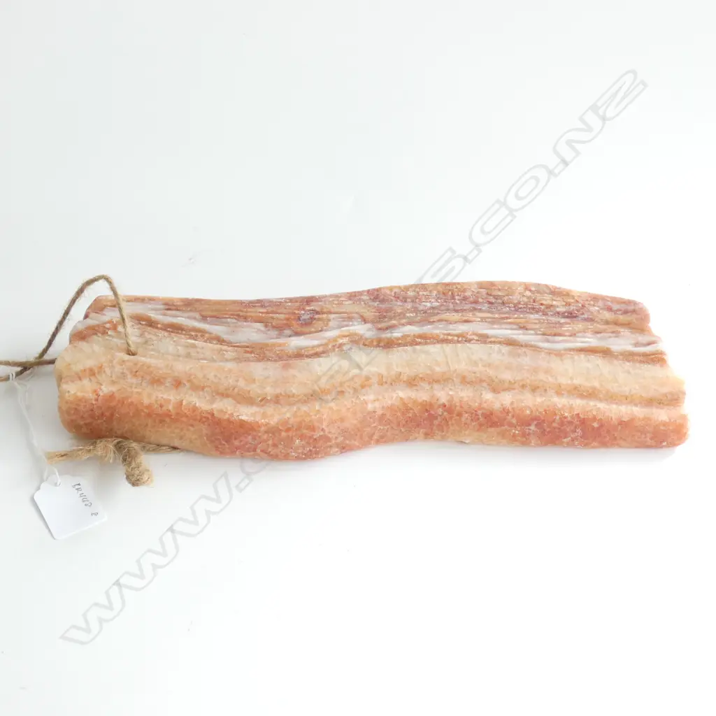 LGE PIECE OF 'BACON' AGATE. 390 X 100 X 25mm Image 1++
