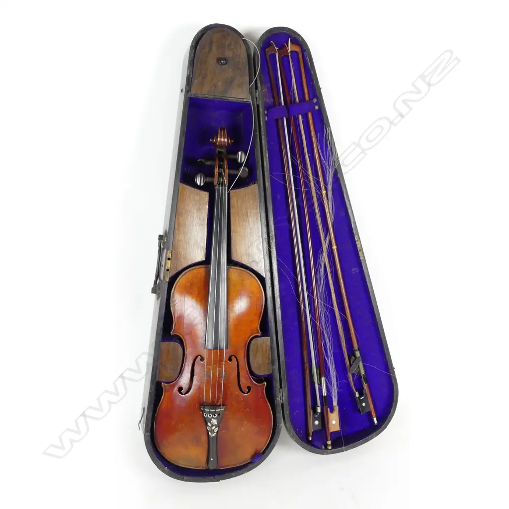 An old violin in case Image 1++