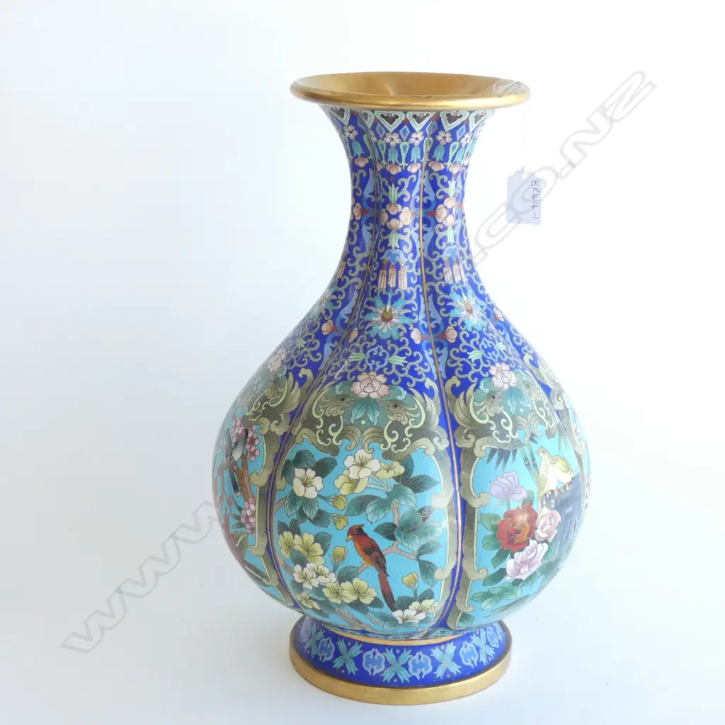 IMPRESSIVE CHINESE CLOISONNE VASE H.390mm Image 1++