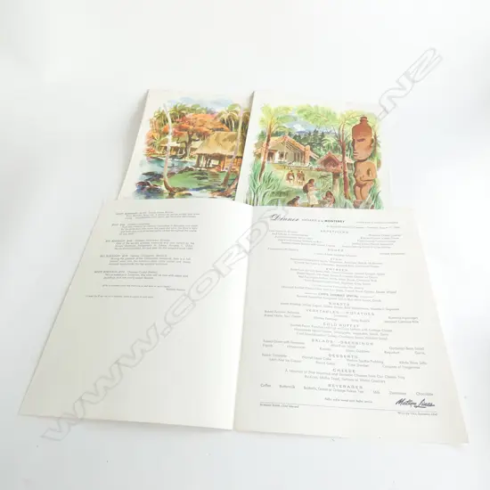3 ASST 1965 SS MONTEREY SOUVENIR DINNER MENUS - 